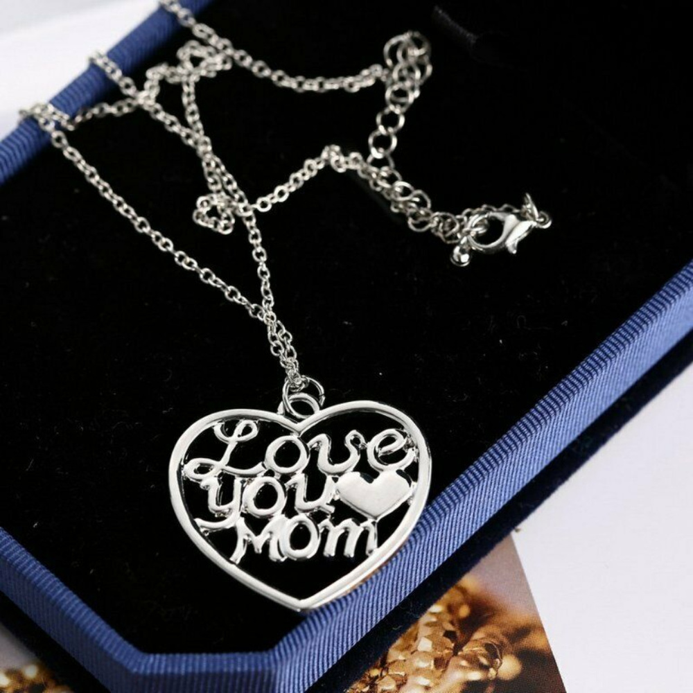 Silvertone MOM Chain Necklace - Picture 4 of 4